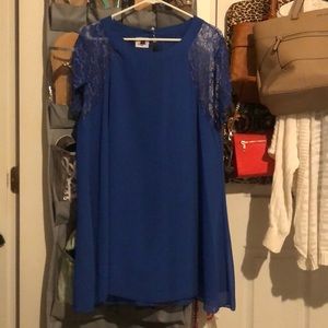 XL royal blue shift dress